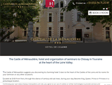 Tablet Screenshot of chateau-menaudiere.com